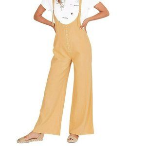 Amuse Society Betina Yellow Wide-Leg Jumpsuit